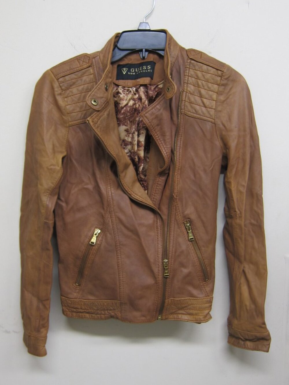 Guess of Los Angeles Women's Small Brown Genuine Leather Jacket